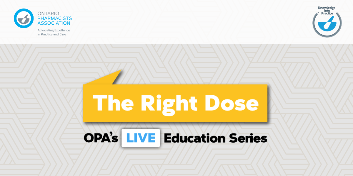 The Right Dose - Email Banner – opa-edlogo